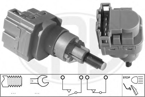 ERA 330544 Выключатель фонаря сигнала торможения для VOLKSWAGEN T4 MULTIVAN (Фольксваген Т4 мултиvан) ERA 330544 Выключатель фонаря сигнала торможения для VOLKSWAGEN T4 MULTIVAN (Фольксваген Т4 мултиvан)
