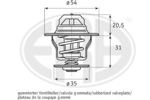 ERA 350012 Термостат, охлаждающая жидкость для VOLKSWAGEN NOVO FUSCA (Фольксваген Ноvо фусcа) ERA 350012 Термостат, охлаждающая жидкость для VOLKSWAGEN NOVO FUSCA (Фольксваген Ноvо фусcа)