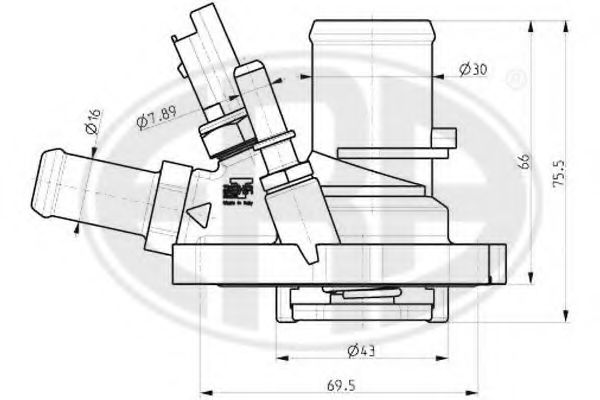 ERA 350014 Термостат, охлаждающая жидкость для FIAT 500 C (Фиат 500 c) ERA 350014 Термостат, охлаждающая жидкость для FIAT 500 C (Фиат 500 c)