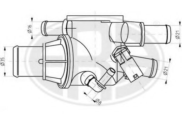 ERA 350025 Термостат, охлаждающая жидкость для ALFA ROMEO 156 (Альфа ромео 156) ERA 350025 Термостат, охлаждающая жидкость для ALFA ROMEO 156 (Альфа ромео 156)