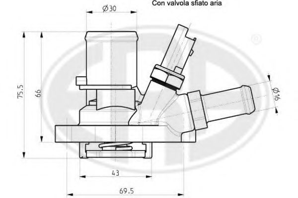 ERA 350026 Термостат, охлаждающая жидкость для FIAT (Фиат) ERA 350026 Термостат, охлаждающая жидкость для FIAT (Фиат)
