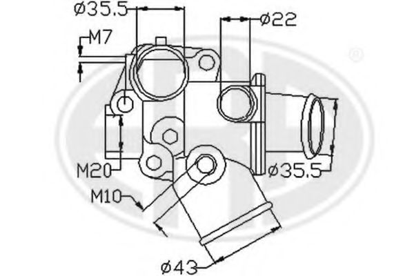 ERA 350284 Термостат, охлаждающая жидкость для FIAT TEMPRA (Фиат Тэмпра) ERA 350284 Термостат, охлаждающая жидкость для FIAT TEMPRA (Фиат Тэмпра)