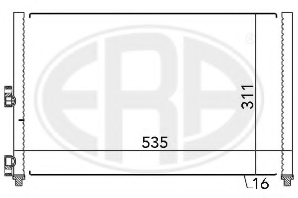 ERA 667024 Конденсатор, кондиционер для FIAT IDEA (Фиат Идэа) ERA 667024 Конденсатор, кондиционер для FIAT IDEA (Фиат Идэа)
