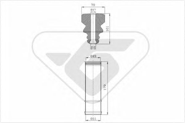 HUTCHINSON KP007 Пылезащитный комплект, амортизатор для AUDI (Ауди) HUTCHINSON KP007 Пылезащитный комплект, амортизатор для AUDI (Ауди)