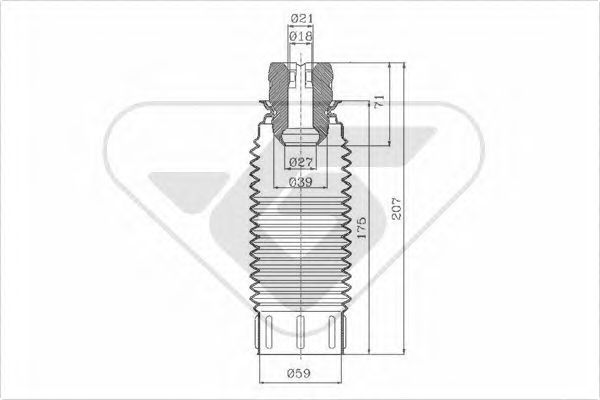 HUTCHINSON KP019 Пылезащитный комплект, амортизатор 