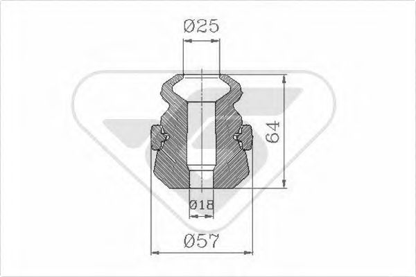 HUTCHINSON KP026 Пылезащитный комплект, амортизатор 