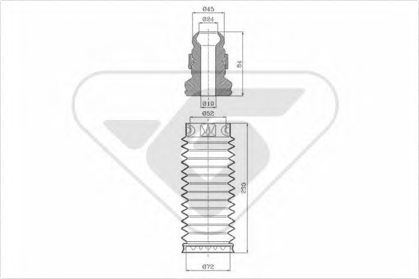 HUTCHINSON KP028 Пылезащитный комплект, амортизатор для PEUGEOT 407 (Пежо 407) HUTCHINSON KP028 Пылезащитный комплект, амортизатор для PEUGEOT 407 (Пежо 407)