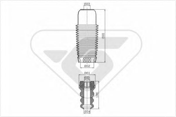 HUTCHINSON KP029 Пылезащитный комплект, амортизатор 