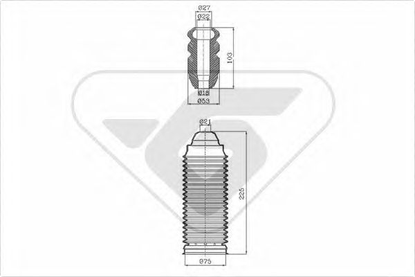 HUTCHINSON KP042 Пылезащитный комплект, амортизатор 