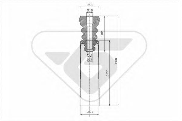 HUTCHINSON KP043 Пылезащитный комплект, амортизатор для SEAT ALTEA (Сеат Алтэа) HUTCHINSON KP043 Пылезащитный комплект, амортизатор для SEAT ALTEA (Сеат Алтэа)