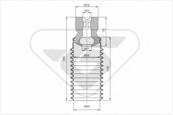 HUTCHINSON KP053 Пылезащитный комплект, амортизатор 