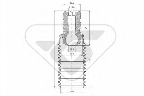 HUTCHINSON KP054 Пылезащитный комплект, амортизатор для PEUGEOT 306 (Пежо 306) HUTCHINSON KP054 Пылезащитный комплект, амортизатор для PEUGEOT 306 (Пежо 306)