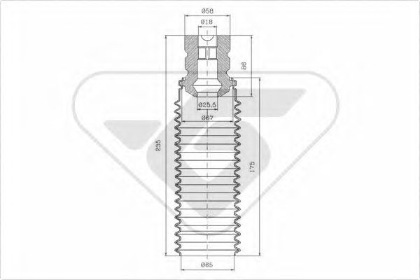 HUTCHINSON KP055 Пылезащитный комплект, амортизатор 