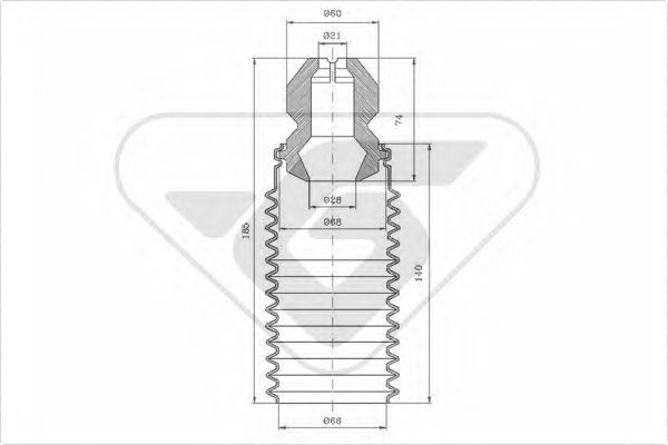 HUTCHINSON KP058 Пылезащитный комплект, амортизатор 