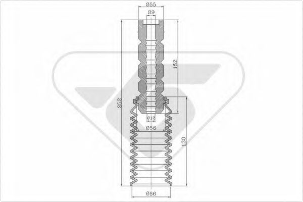 HUTCHINSON KP062 Пылезащитный комплект, амортизатор для SEAT TOLEDO (Сеат Толэдо) HUTCHINSON KP062 Пылезащитный комплект, амортизатор для SEAT TOLEDO (Сеат Толэдо)