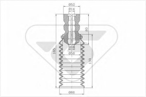 HUTCHINSON KP064 Пылезащитный комплект, амортизатор для BMW 5 (Бмв 5) HUTCHINSON KP064 Пылезащитный комплект, амортизатор для BMW 5 (Бмв 5)