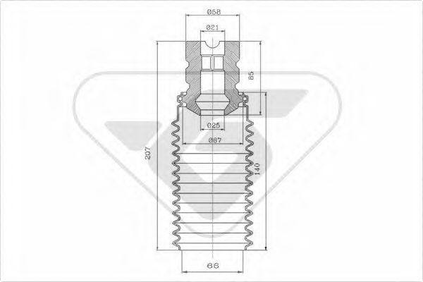HUTCHINSON KP066 Пылезащитный комплект, амортизатор 