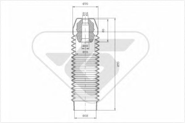 HUTCHINSON KP091 Пылезащитный комплект, амортизатор для AUDI A3 (Ауди А3) HUTCHINSON KP091 Пылезащитный комплект, амортизатор для AUDI A3 (Ауди А3)