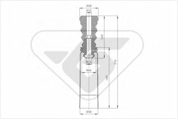 HUTCHINSON KP092 Пылезащитный комплект, амортизатор для AUDI A3 (Ауди А3) HUTCHINSON KP092 Пылезащитный комплект, амортизатор для AUDI A3 (Ауди А3)