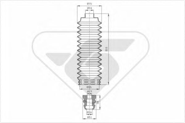 HUTCHINSON KP094 Пылезащитный комплект, амортизатор 