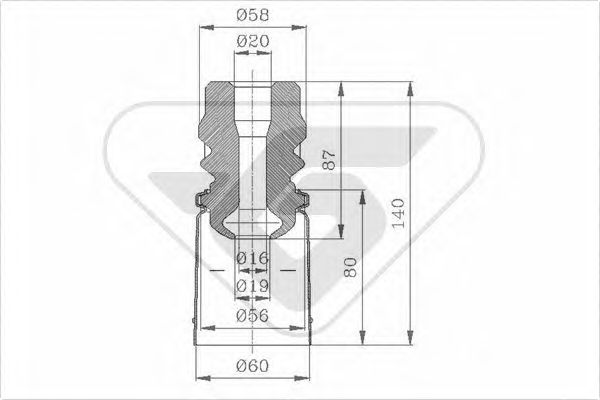 HUTCHINSON KP097 Пылезащитный комплект, амортизатор для AUDI (Ауди) HUTCHINSON KP097 Пылезащитный комплект, амортизатор для AUDI (Ауди)