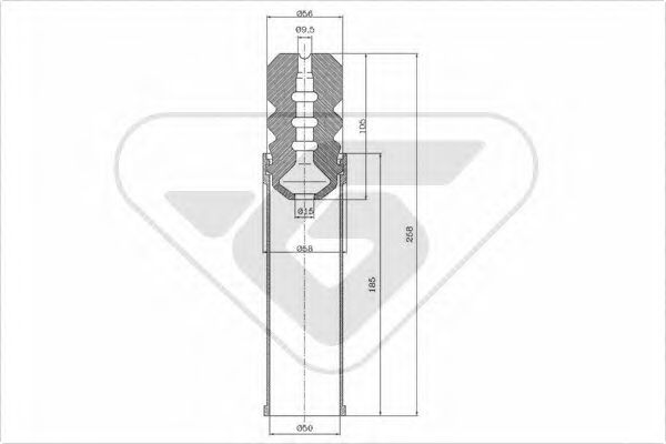 HUTCHINSON KP103 Пылезащитный комплект, амортизатор для BMW (Бмв) HUTCHINSON KP103 Пылезащитный комплект, амортизатор для BMW (Бмв)