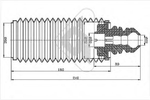 HUTCHINSON KP109 Пылезащитный комплект, амортизатор 