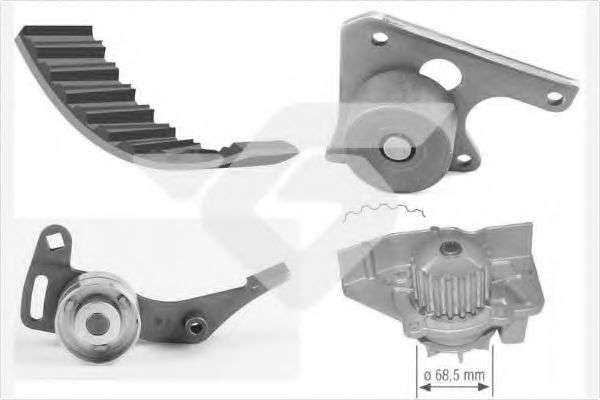 HUTCHINSON KH 01WP12 Комплект ремня ГРМ для PEUGEOT EXPERT (Пежо Эxпэрт) HUTCHINSON KH 01WP12 Комплект ремня ГРМ для PEUGEOT EXPERT (Пежо Эxпэрт)