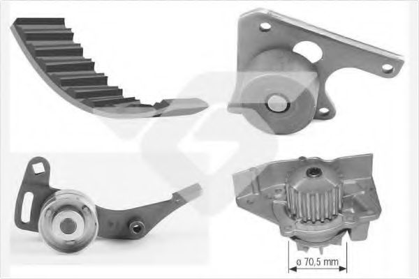 HUTCHINSON KH 01WP30 Комплект ремня ГРМ для PEUGEOT EXPERT (Пежо Эxпэрт) HUTCHINSON KH 01WP30 Комплект ремня ГРМ для PEUGEOT EXPERT (Пежо Эxпэрт)
