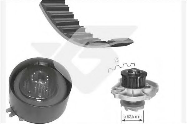 HUTCHINSON KH 139WP46 Комплект ремня ГРМ для FIAT STILO (Фиат Стило) HUTCHINSON KH 139WP46 Комплект ремня ГРМ для FIAT STILO (Фиат Стило)
