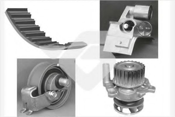 HUTCHINSON KH 166WP51 Комплект ремня ГРМ для SEAT LEON (Сеат Леон) HUTCHINSON KH 166WP51 Комплект ремня ГРМ для SEAT LEON (Сеат Леон)