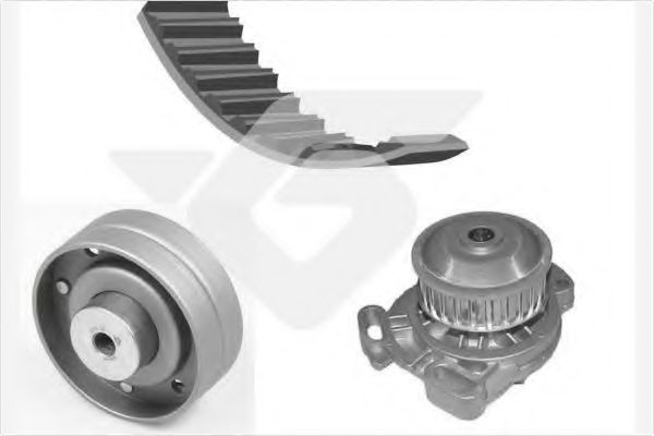 HUTCHINSON KH 24WP04 Комплект ремня ГРМ для AUDI 100 (Ауди 100) HUTCHINSON KH 24WP04 Комплект ремня ГРМ для AUDI 100 (Ауди 100)