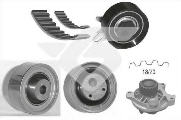 HUTCHINSON KH 326WP61 Комплект ремня ГРМ для AUDI A6 (Ауди А6) HUTCHINSON KH 326WP61 Комплект ремня ГРМ для AUDI A6 (Ауди А6)