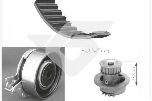 HUTCHINSON KH 60WP02 Комплект ремня ГРМ для OPEL COMBO (Опель Комбо) HUTCHINSON KH 60WP02 Комплект ремня ГРМ для OPEL COMBO (Опель Комбо)