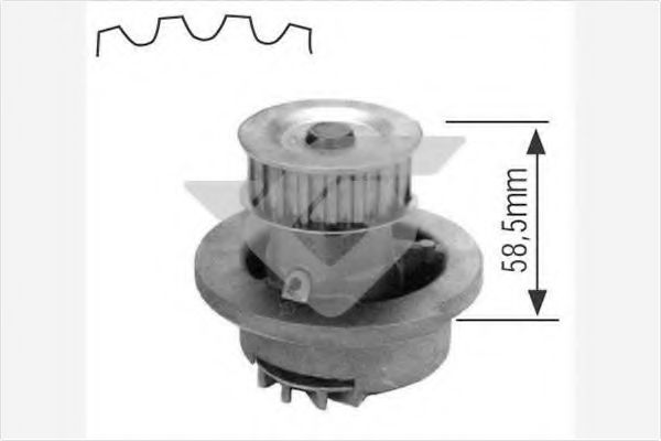 HUTCHINSON WP0002V Водяной насос для OPEL ASTRA G (Опель Астра г) HUTCHINSON WP0002V Водяной насос для OPEL ASTRA G (Опель Астра г)