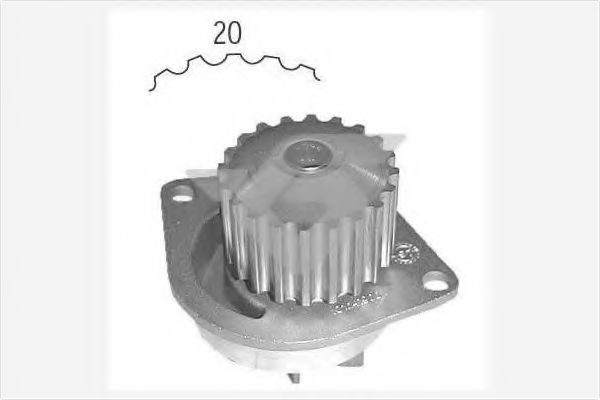 HUTCHINSON WP0017V Водяной насос для PEUGEOT 206 (Пежо 206) HUTCHINSON WP0017V Водяной насос для PEUGEOT 206 (Пежо 206)