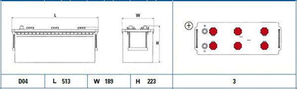 EXIDE ED1353 Стартерная аккумуляторная батарея; Стартерная аккумуляторная батарея для VOLVO FL 10 (Вольво Фл 10) EXIDE ED1353 Стартерная аккумуляторная батарея; Стартерная аккумуляторная батарея для VOLVO FL 10 (Вольво Фл 10)