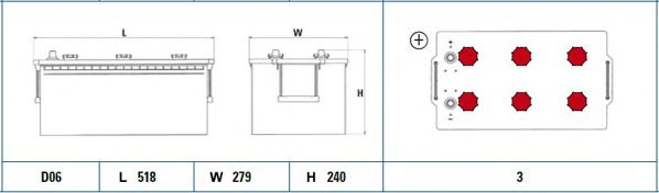 EXIDE ED2303 Стартерная аккумуляторная батарея; Стартерная аккумуляторная батарея для VOLVO 9700 (Вольво 9700) EXIDE ED2303 Стартерная аккумуляторная батарея; Стартерная аккумуляторная батарея для VOLVO 9700 (Вольво 9700)