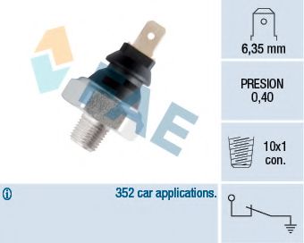 FAE 11060 Датчик давления масла для VOLKSWAGEN CARIBE I (Фольксваген Cарибэ и) FAE 11060 Датчик давления масла для VOLKSWAGEN CARIBE I (Фольксваген Cарибэ и)