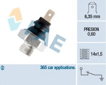 FAE 11260 Датчик давления масла для FIAT TEMPRA (Фиат Тэмпра) FAE 11260 Датчик давления масла для FIAT TEMPRA (Фиат Тэмпра)