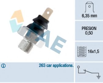 FAE 11270 Датчик давления масла для PEUGEOT 205 II (Пежо 205 2) FAE 11270 Датчик давления масла для PEUGEOT 205 II (Пежо 205 2)
