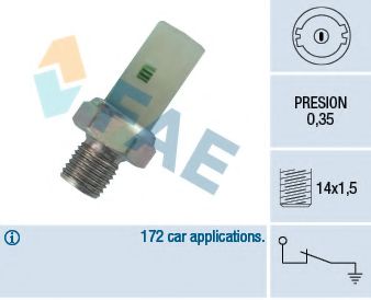 FAE 12370 Датчик давления масла для RENAULT SAFRANE (Рено Сафранэ) FAE 12370 Датчик давления масла для RENAULT SAFRANE (Рено Сафранэ)