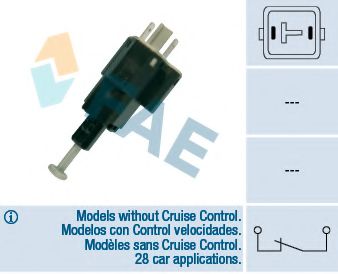 FAE 24505 Выключатель фонаря сигнала торможения для OPEL ASTRA G (Опель Астра г) FAE 24505 Выключатель фонаря сигнала торможения для OPEL ASTRA G (Опель Астра г)