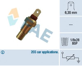 FAE 31570 Датчик, температура охлаждающей жидкости для DAIHATSU CHARADE III (Дайхатсу Чарадэ 3) FAE 31570 Датчик, температура охлаждающей жидкости для DAIHATSU CHARADE III (Дайхатсу Чарадэ 3)
