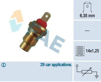 FAE 31590 Датчик, температура охлаждающей жидкости для FIAT UNO (Фиат Уно) FAE 31590 Датчик, температура охлаждающей жидкости для FIAT UNO (Фиат Уно)
