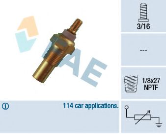FAE 32190 Датчик, температура охлаждающей жидкости для FORD (Форд) FAE 32190 Датчик, температура охлаждающей жидкости для FORD (Форд)