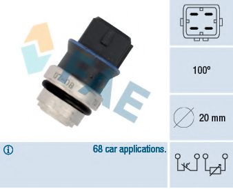 FAE 34322 Датчик, температура охлаждающей жидкости для VOLKSWAGEN T4 MULTIVAN (Фольксваген Т4 мултиvан) FAE 34322 Датчик, температура охлаждающей жидкости для VOLKSWAGEN T4 MULTIVAN (Фольксваген Т4 мултиvан)