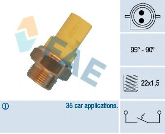 FAE 36330 Термовыключатель, вентилятор радиатора для FORD (Форд) FAE 36330 Термовыключатель, вентилятор радиатора для FORD (Форд)