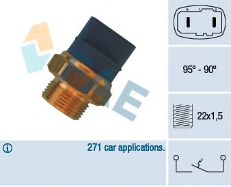 FAE 36370 Термовыключатель, вентилятор радиатора для AUDI (Ауди) FAE 36370 Термовыключатель, вентилятор радиатора для AUDI (Ауди)