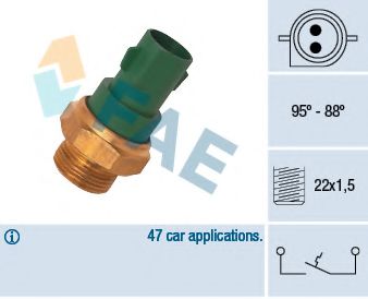 FAE 37240 Термовыключатель, вентилятор радиатора для FORD (Форд) FAE 37240 Термовыключатель, вентилятор радиатора для FORD (Форд)